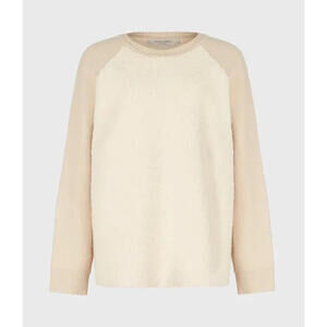 NEW, AllSaints Shearling Jumper in Beige Size L #S7469